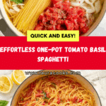 One Pot Pasta Tomato Basil Spaghetti Recipe
