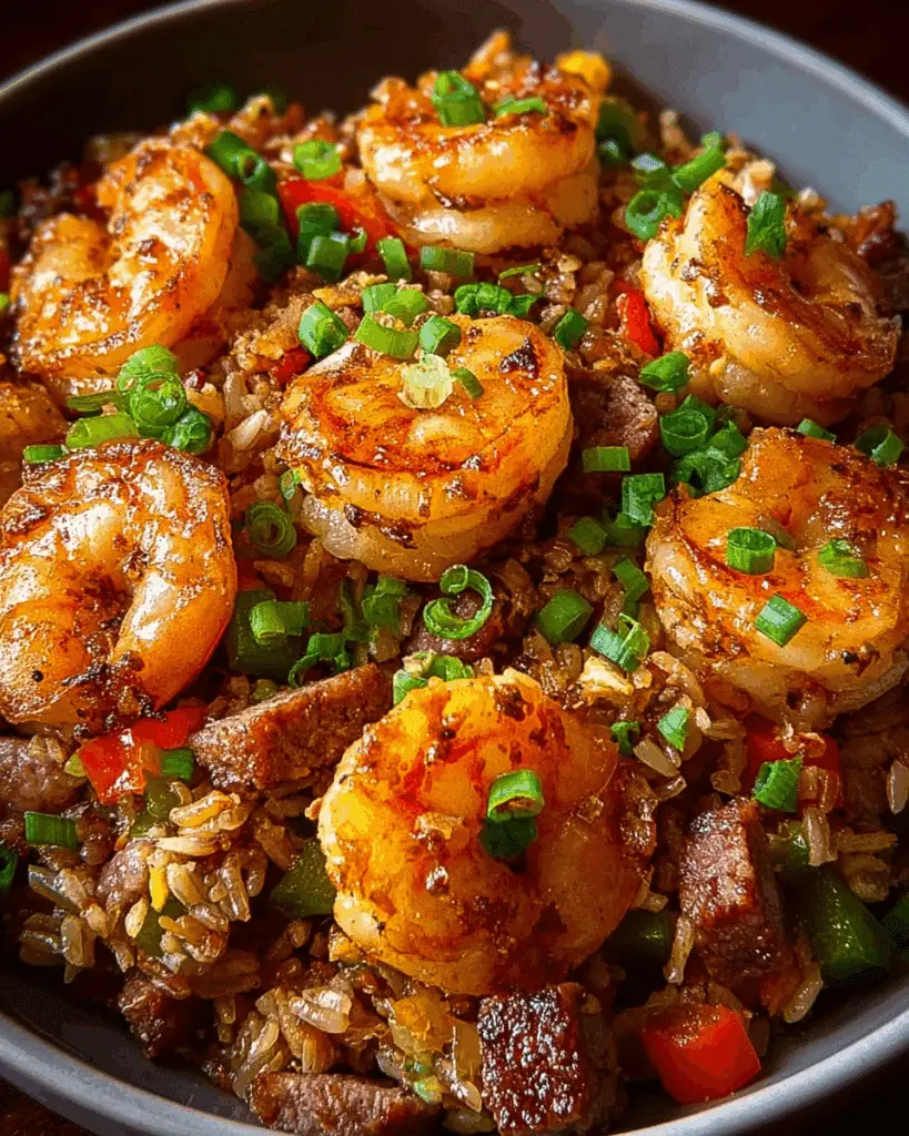 the best Shrimp Dirty Rice Skillet Recipe