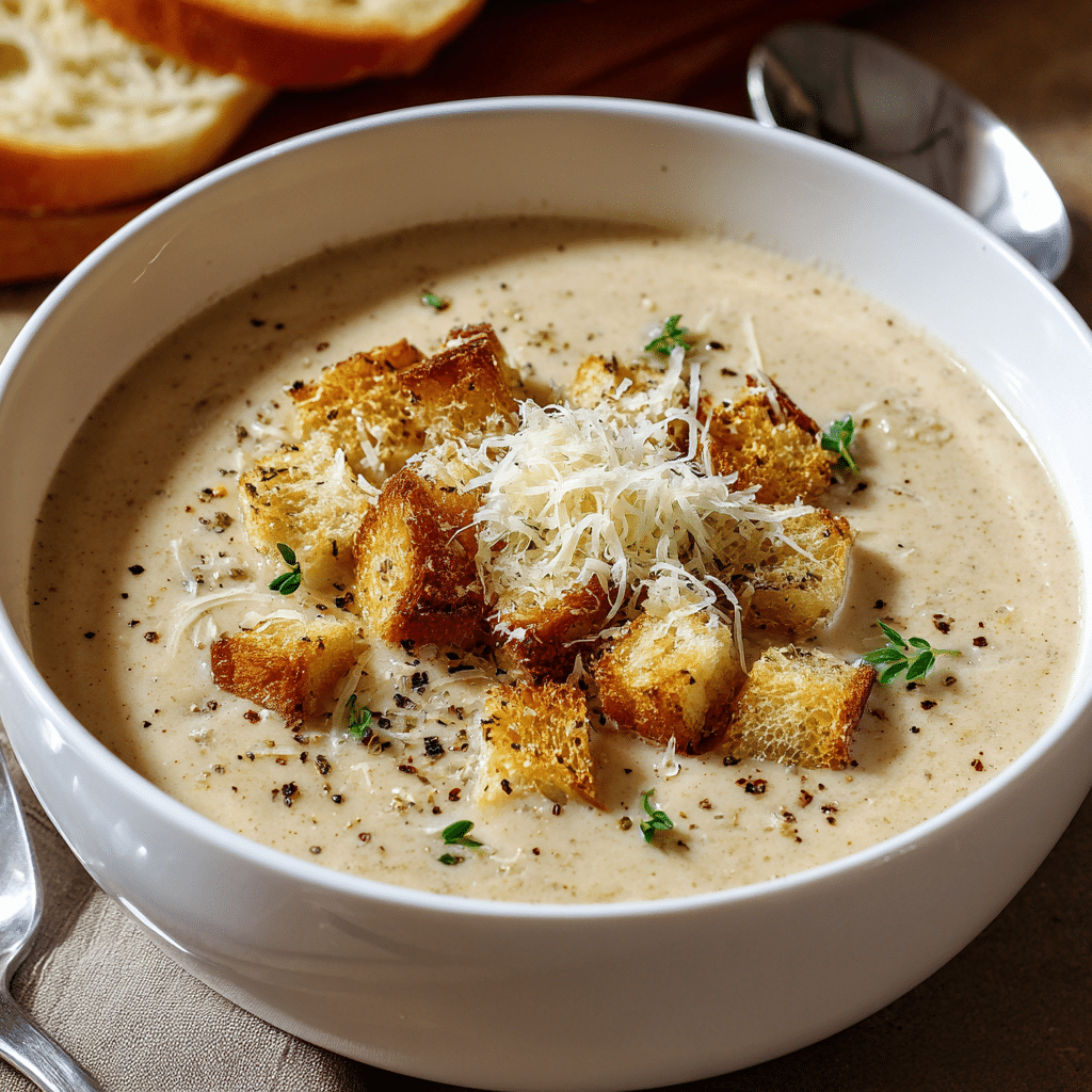 Tuscan Parmesan Cream Soup: A Comforting Delight Recipe - Recipe Image
