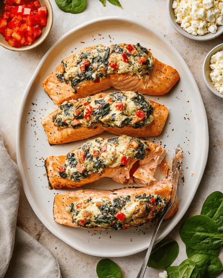 Stuffed Salmon With Spinach & Feta (30 minutes!) Recipe