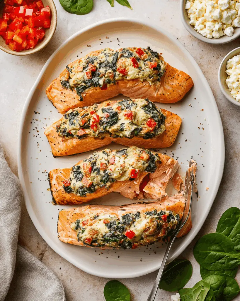 Stuffed Salmon With Spinach & Feta (30 minutes!) Recipe