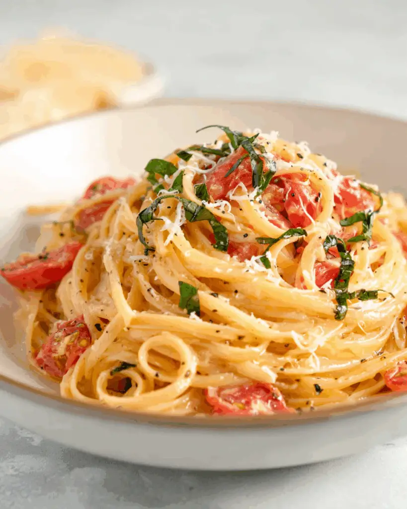 One Pot Pasta Tomato Basil Spaghetti Recipe