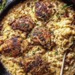 Skillet White Pesto Chicken and Orzo Recipe