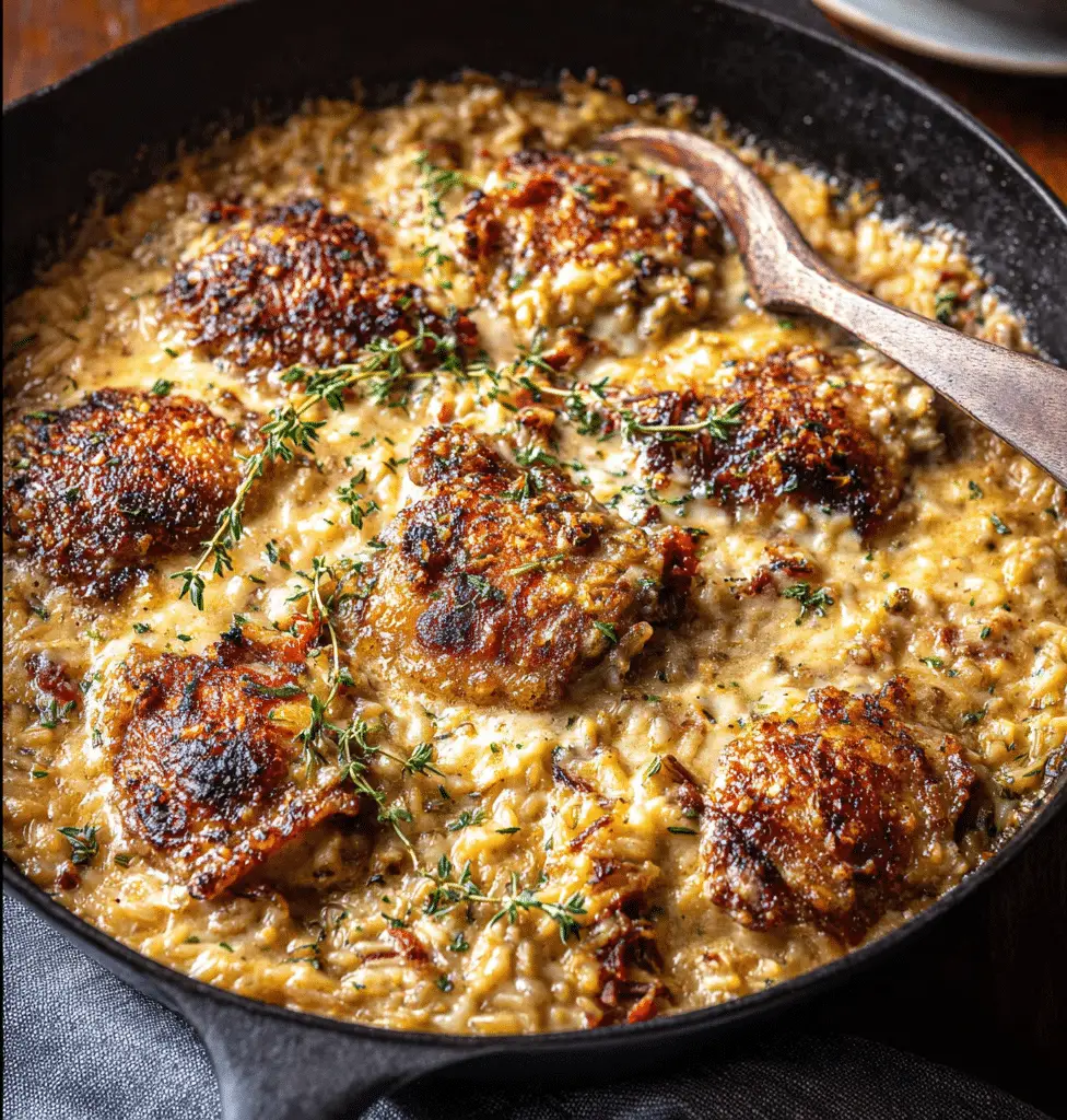 Skillet White Pesto Chicken and Orzo Recipe 4 Skillet White Pesto Chicken and Orzo Recipe