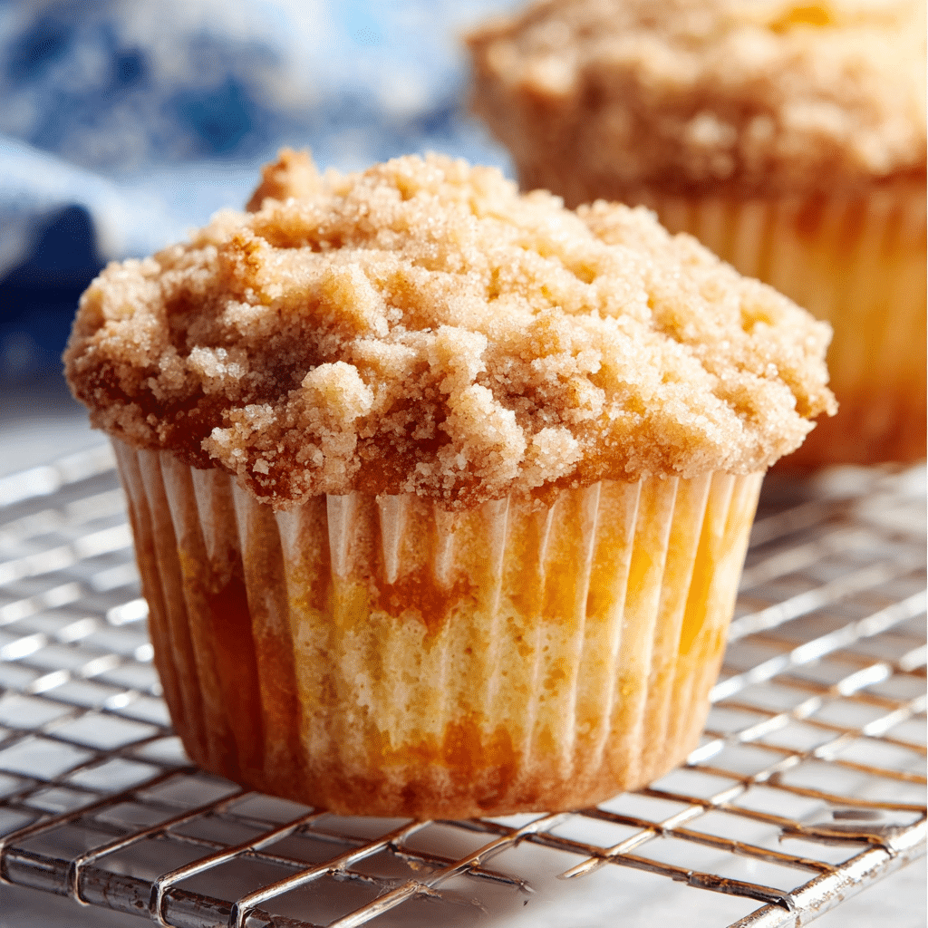 Peach Cobbler Muffins Recipe - Recipe Image