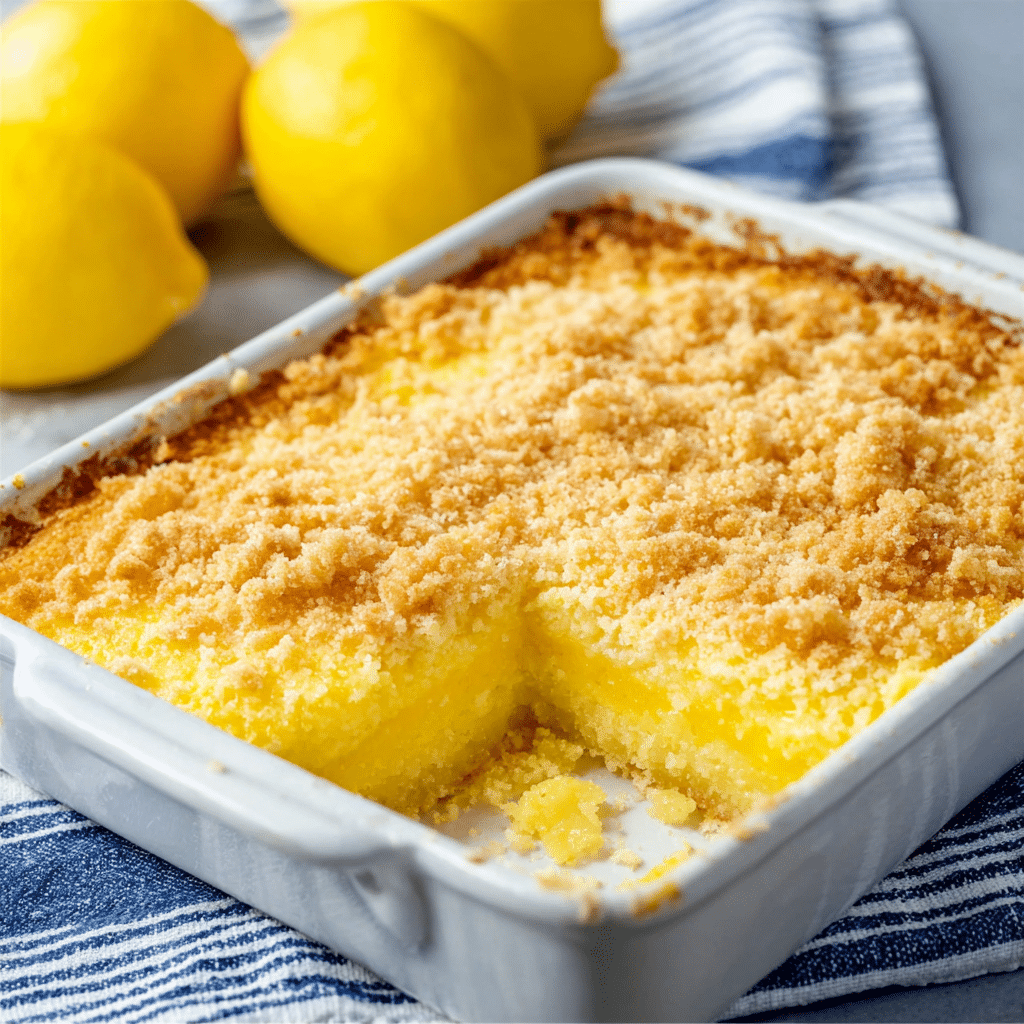 Lemon Dump Cake Recipe - Recipe Image