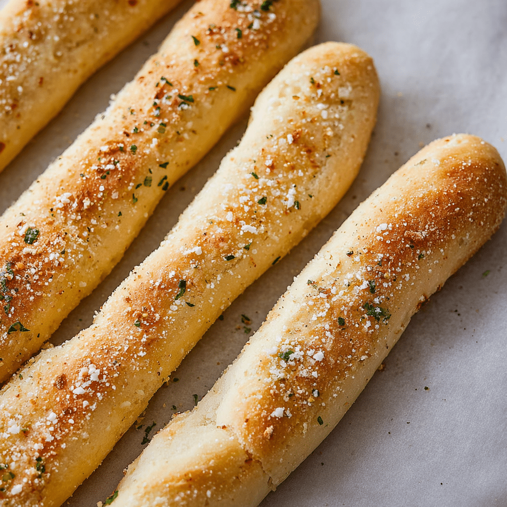 2 Ingredient Dough Garlic Breadsticks Recipe - Recipe Image