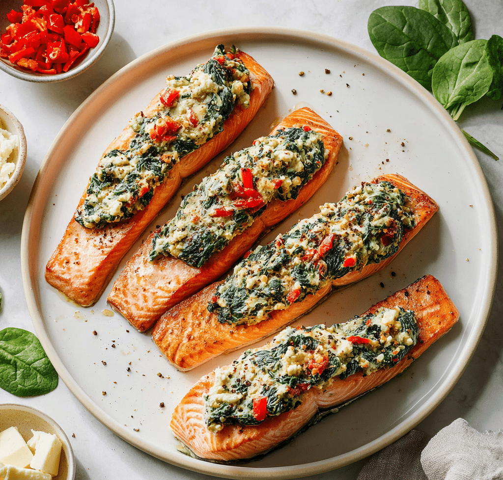 Stuffed Salmon With Spinach & Feta (30 minutes!) Recipe