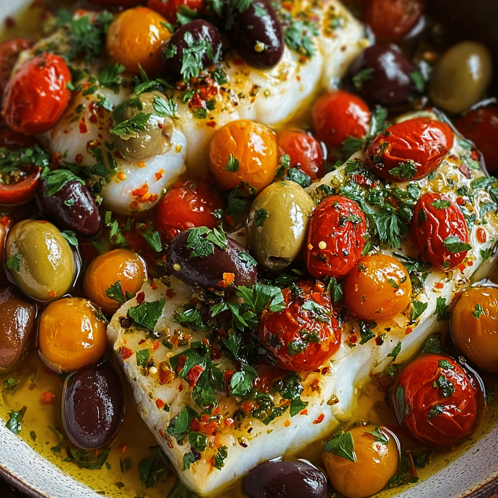 Mediterranean Baked Cod Recipe - Recipe Image