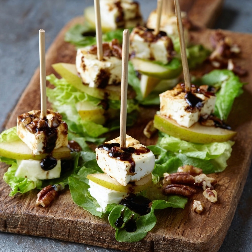 Pear & Brie Cheese Salad Skewers Recipe - Recipe Image