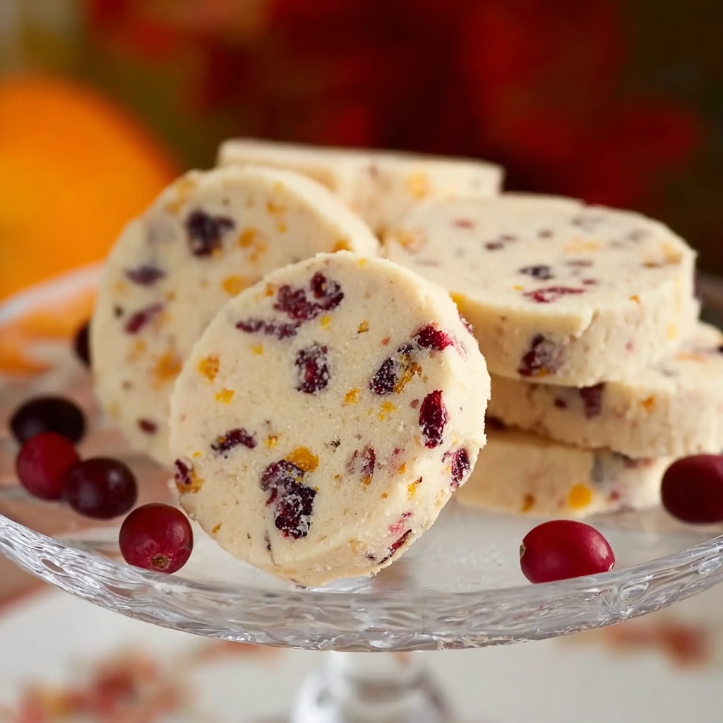 Cranberry Orange Shortbread Cookies Recipe - Recipe Image
