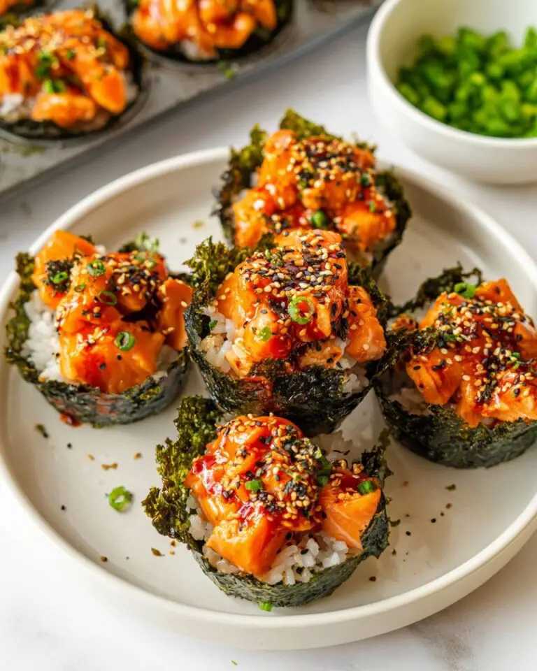 Easy Baked Salmon Sushi Cups (Viral Recipe) Recipe