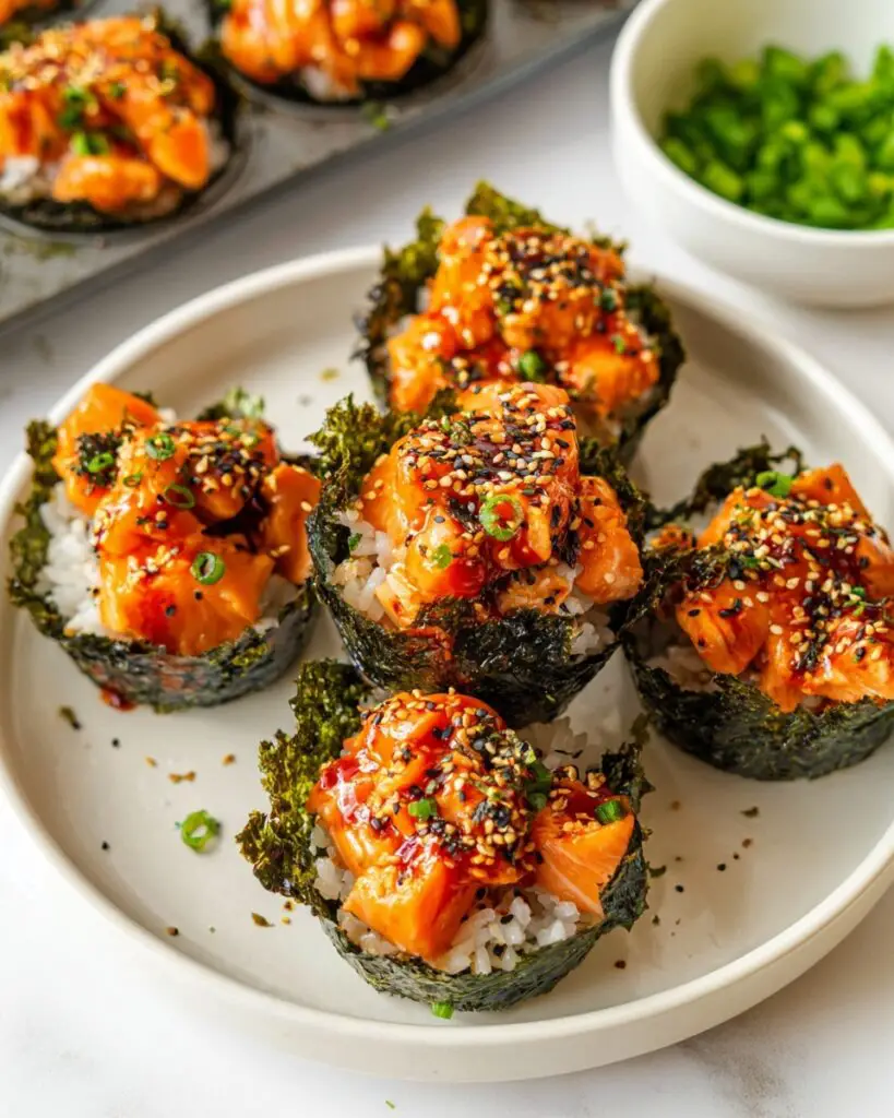 Easy Baked Salmon Sushi Cups (Viral Recipe) Recipe