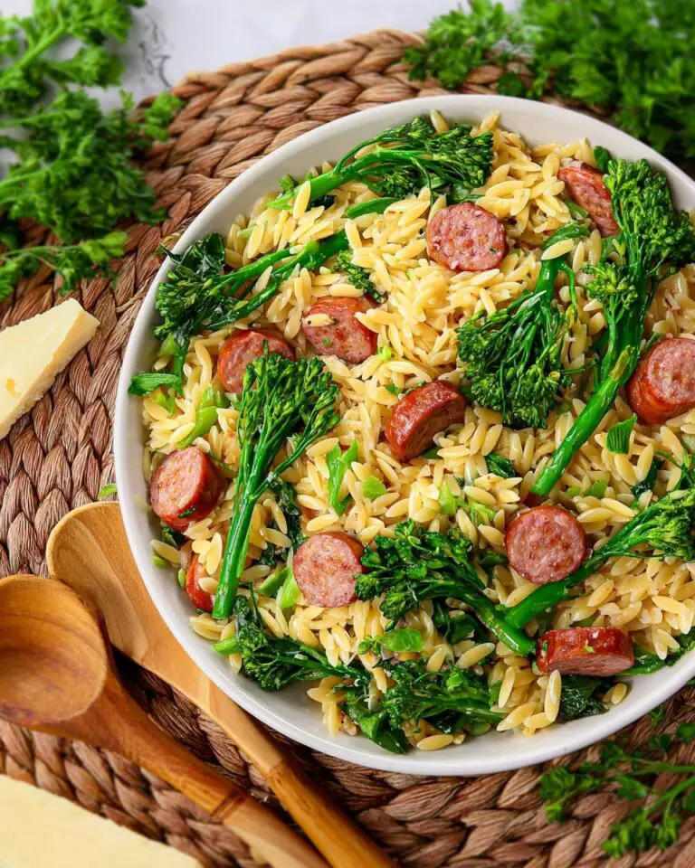 Chicken Sausage and Broccoli Orzo Recipe
