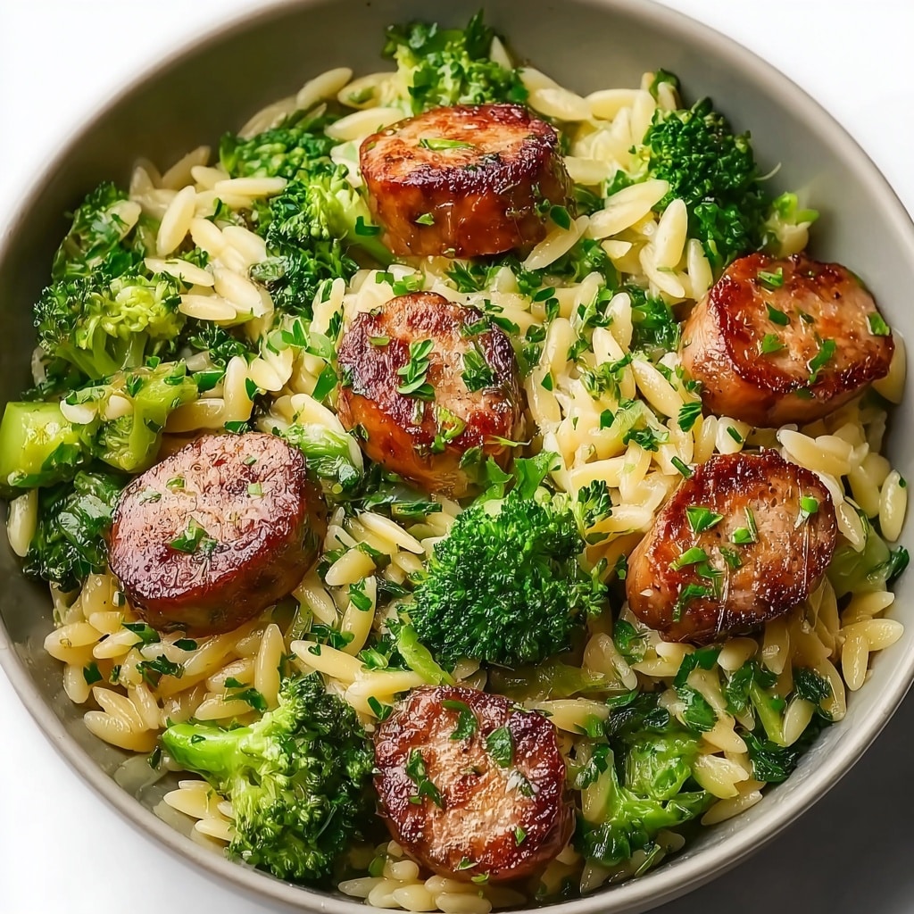 Chicken Sausage and Broccoli Orzo Recipe - Recipe Image
