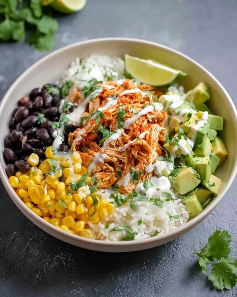 Slow Cooker Chicken Burrito Bowl Recipe