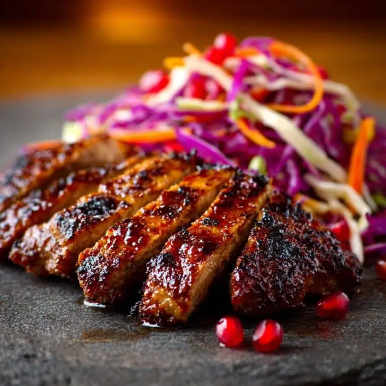 Sticky Apple Cider Chicken with Crisp Autumn Slaw Recipe