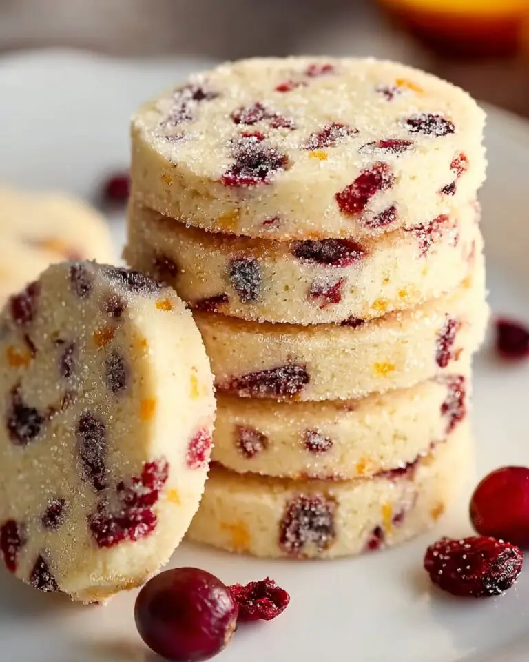 Cranberry Orange Shortbread Cookies Recipe
