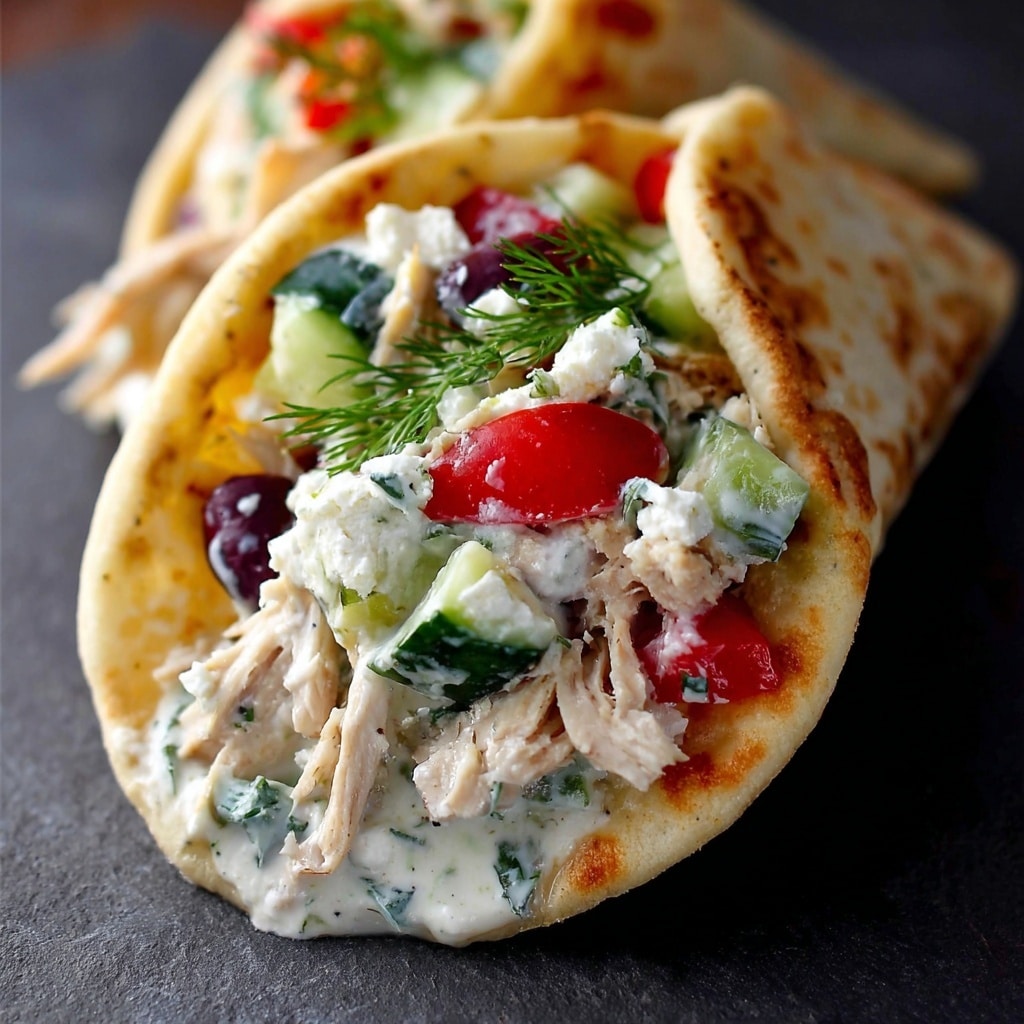 Easy Greek Tzatziki Chicken Salad Recipe - Recipe Image