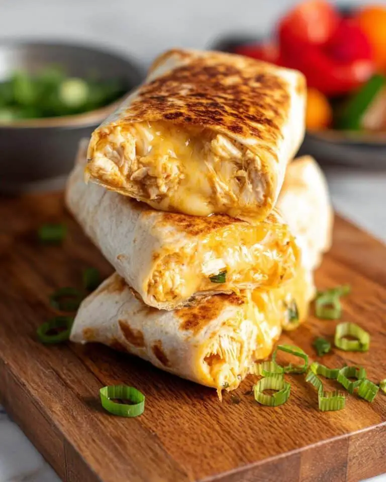 Cheesy Garlic Chicken Wraps Recipe