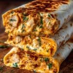 Cheesy Chicken Garlic Wraps Recipe