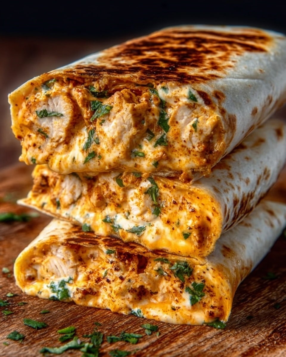 Cheesy Chicken Garlic Wraps Recipe