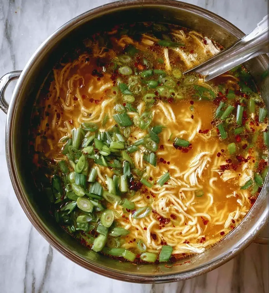Cozy Ginger Scallion Chicken Noodle Soup