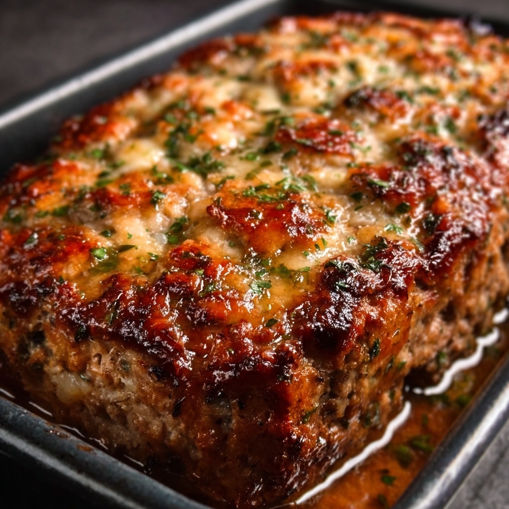 Garlic Parmesan Chicken Meatloaf Recipe - Recipe Image
