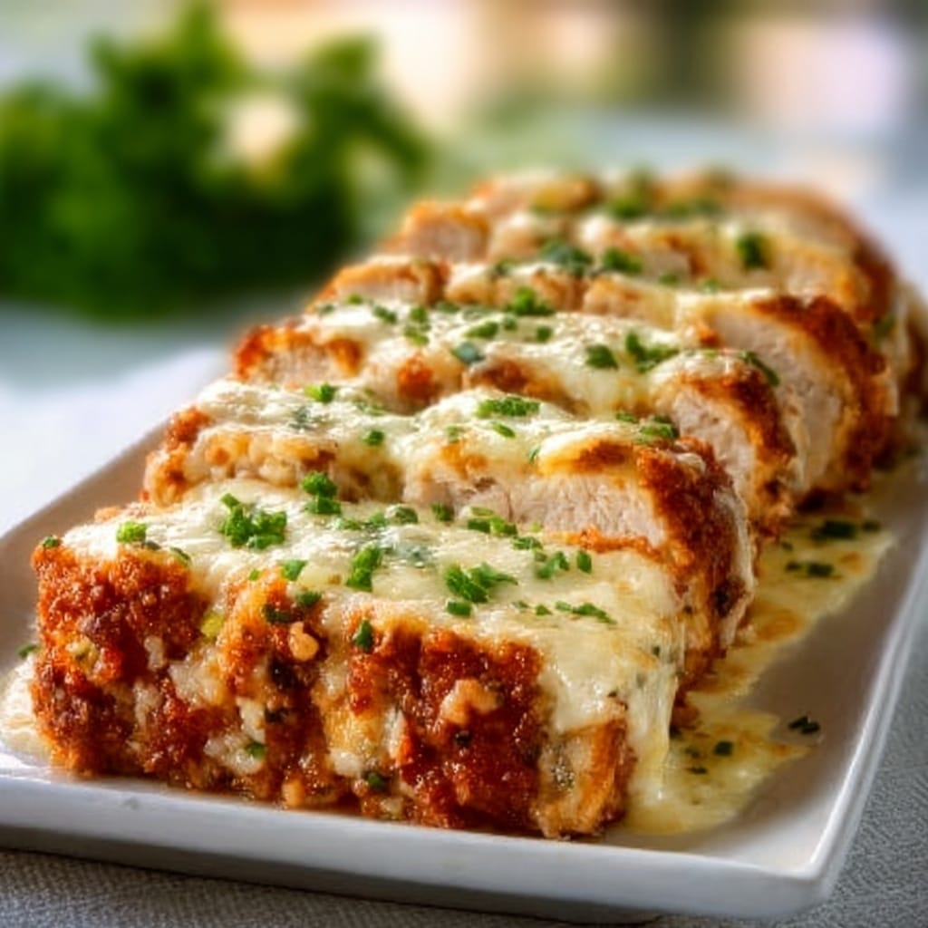 Garlic Parmesan Chicken Meatloaf Recipe - Recipe Image
