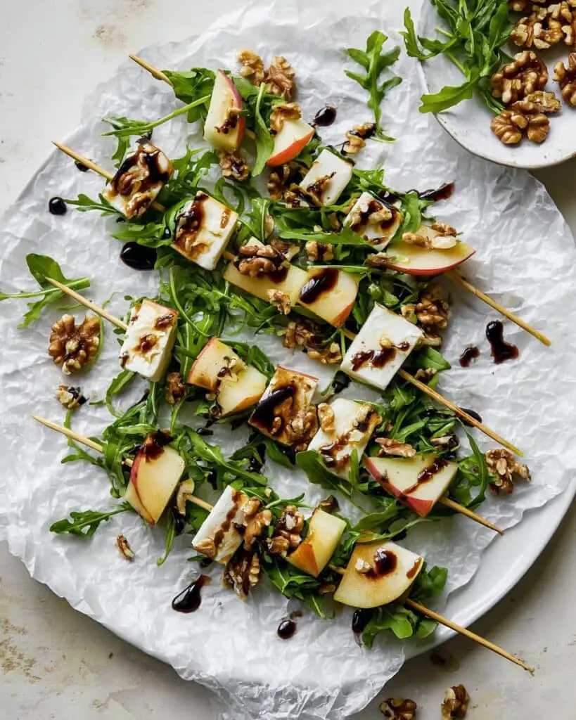 Pear & Brie Cheese Salad Skewers Recipe