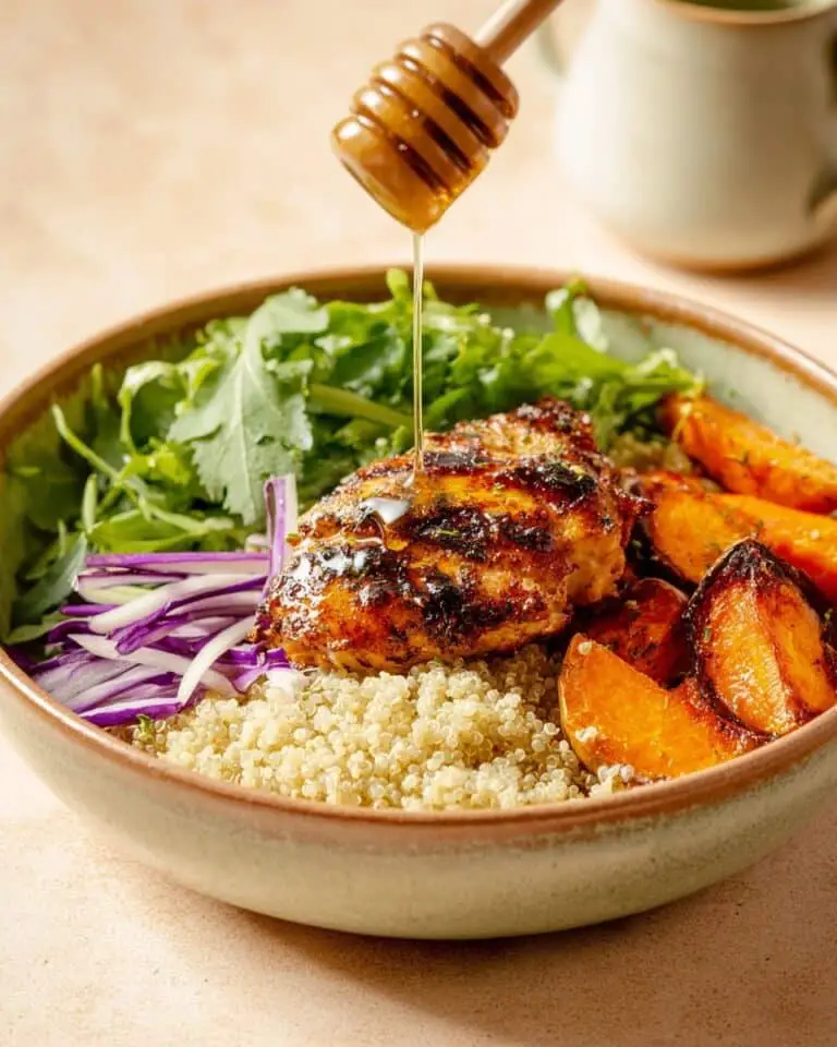 Sheet Pan Hot Honey Chicken and Veggie Glow Bowls Recipe