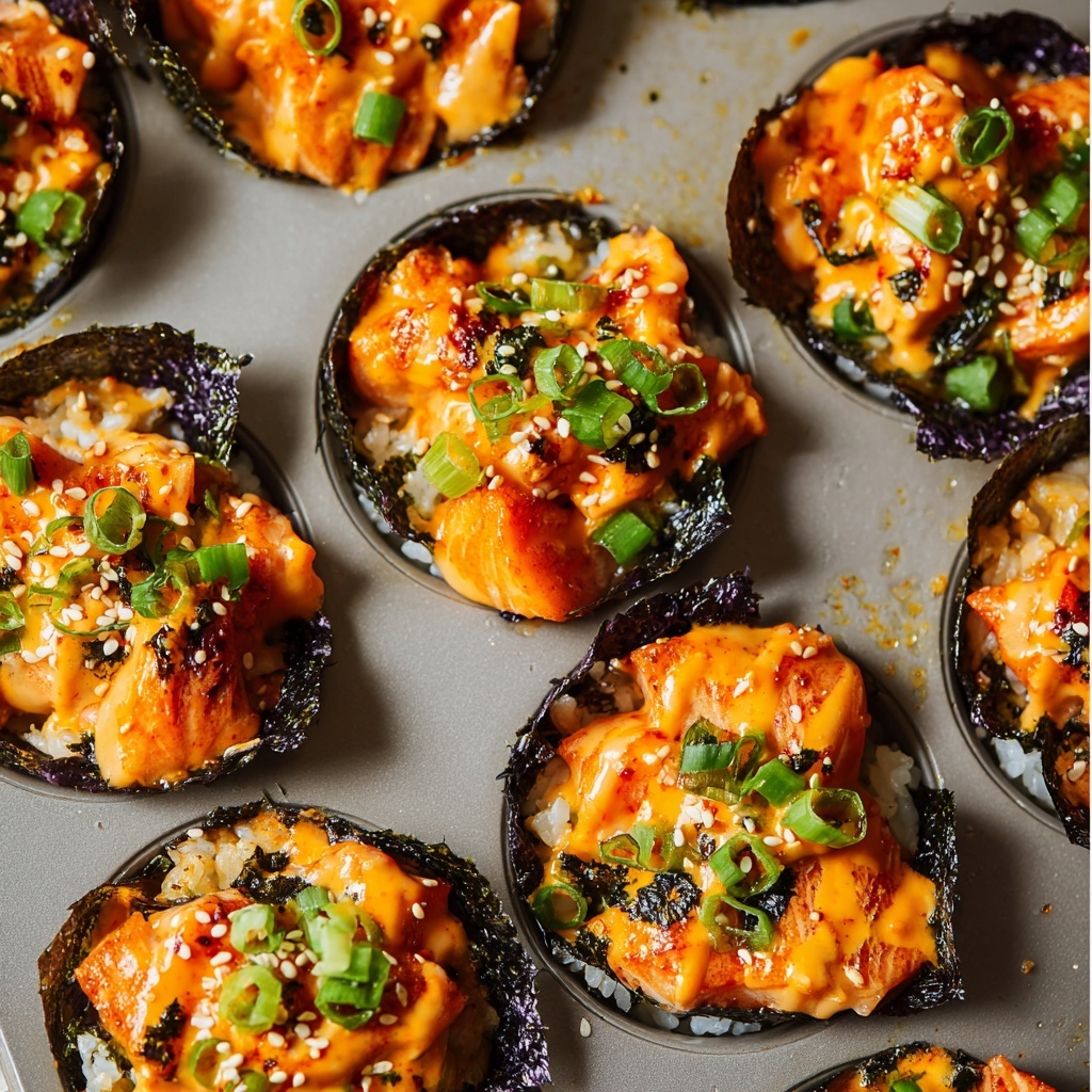 Easy Baked Salmon Sushi Cups (Viral Recipe) Recipe - Recipe Image
