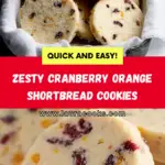Cranberry Orange Shortbread Cookies Recipe