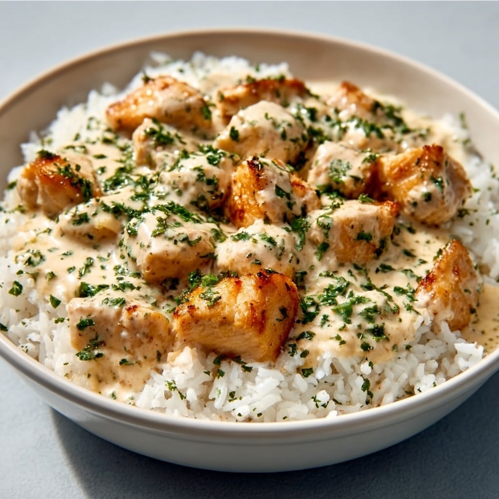 The Best Smothered Chicken and Rice Recipe - Recipe Image