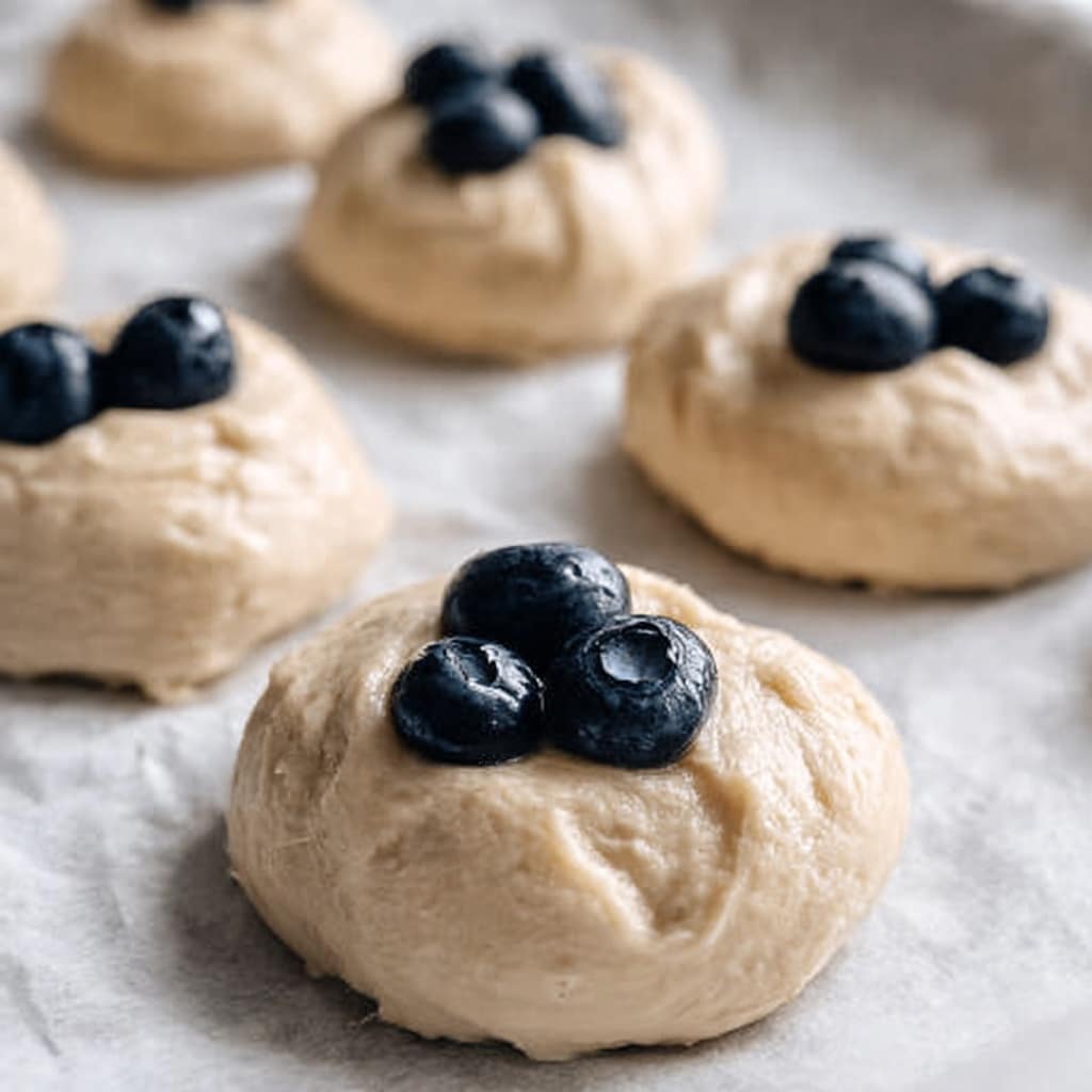 Fluffy Cottage Cheese Blueberry Cloud Bread Recipe - Recipe Image
