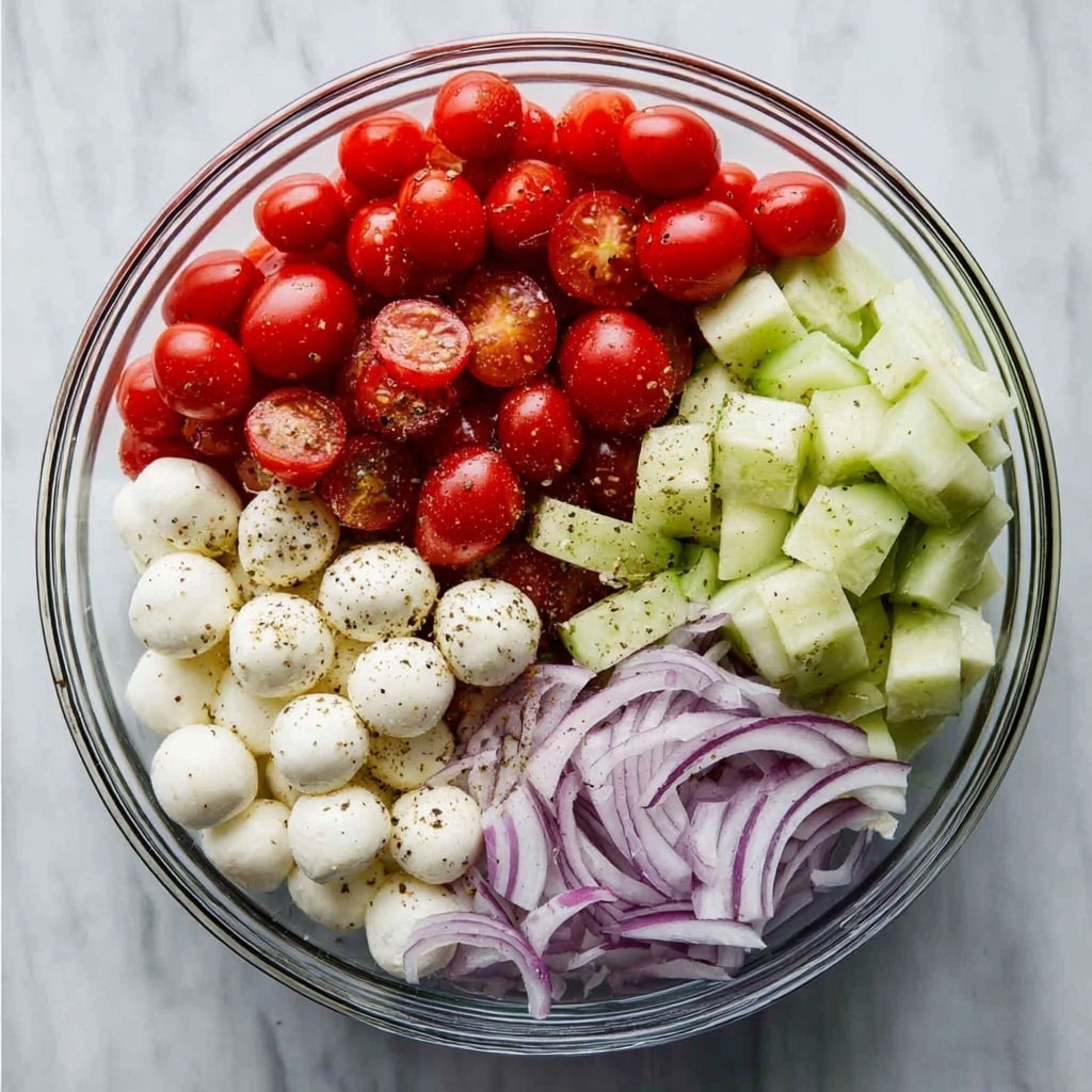 The Best Fresh Cucumber Caprese Salad Recipe - Recipe Image