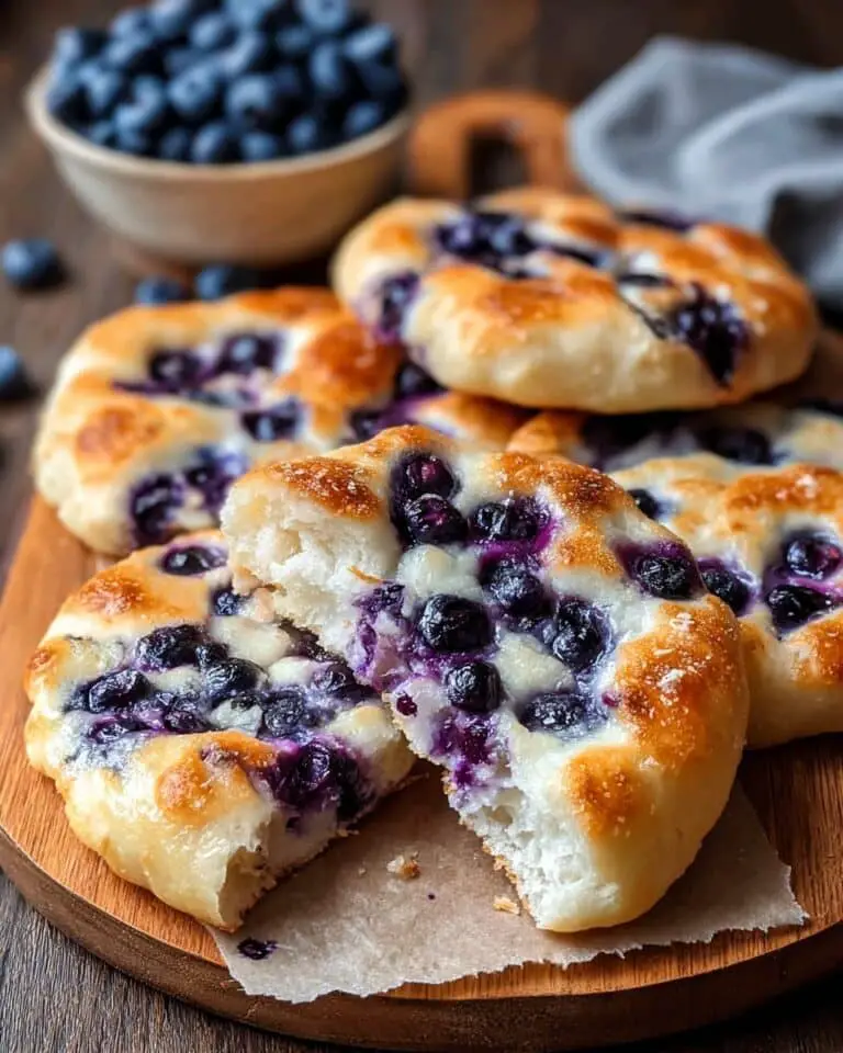 Fluffy Cottage Cheese Blueberry Cloud Bread Recipe