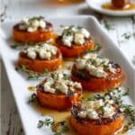 Roasted Sweet Potato Rounds with Honey & Feta Recipe