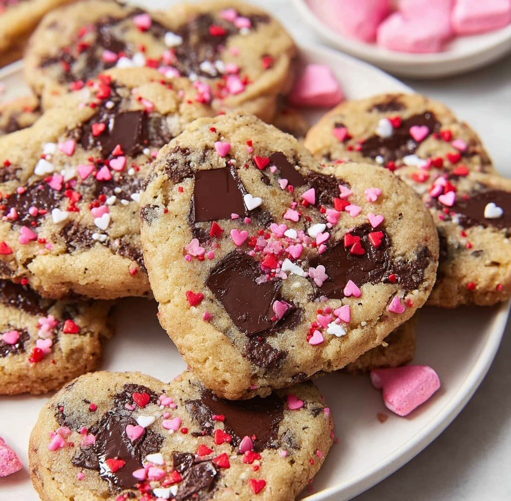 Heart Shaped Chocolate Chip Cookies Recipe