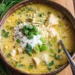 Green Chicken Enchilada Soup - Creamy and Cheesy! Recipe