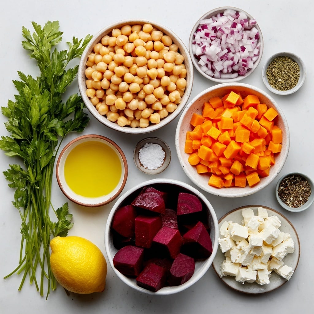 Beet & Feta Salad with Lemon-Garlic Vinaigrette Recipe - Recipe Image