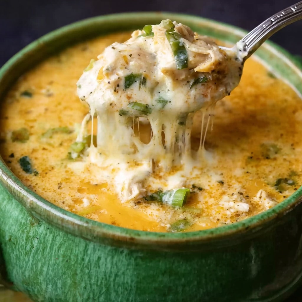 Green Chicken Enchilada Soup - Creamy and Cheesy! Recipe - Recipe Image