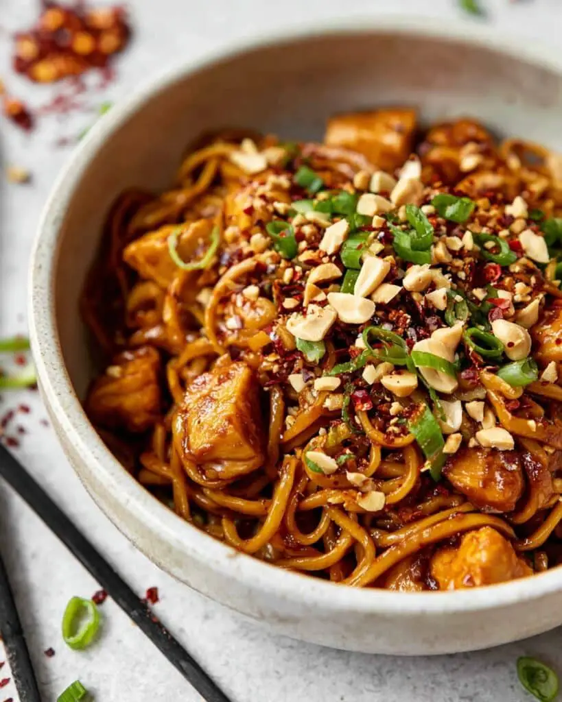 Kung Pao Chicken Noodles Recipe