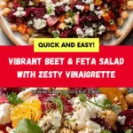 Beet & Feta Salad with Lemon-Garlic Vinaigrette Recipe