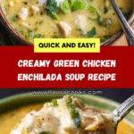 Green Chicken Enchilada Soup - Creamy and Cheesy! Recipe