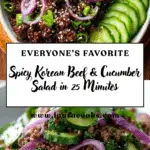 Spicy Korean Ground Beef with Cucumber Salad delights all! Recipe