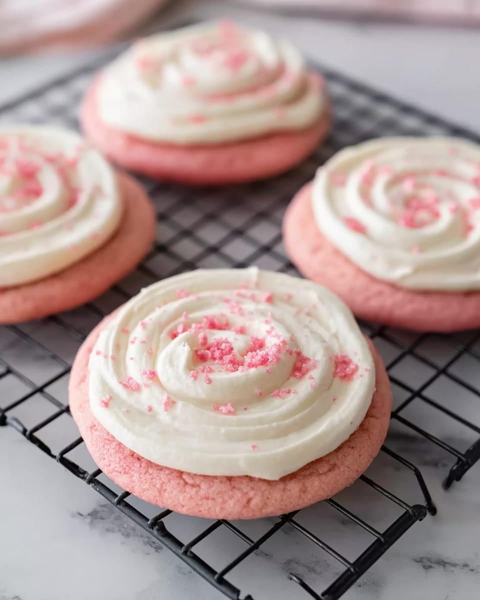 Pink Velvet Crumbl Cookie with Cream Cheese Frosting | Irresistible ...