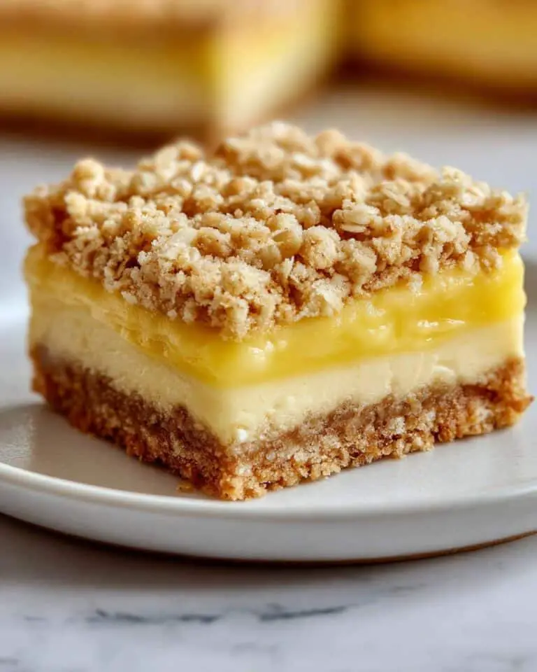 Lemon Oatmeal Crumble Bars Recipe