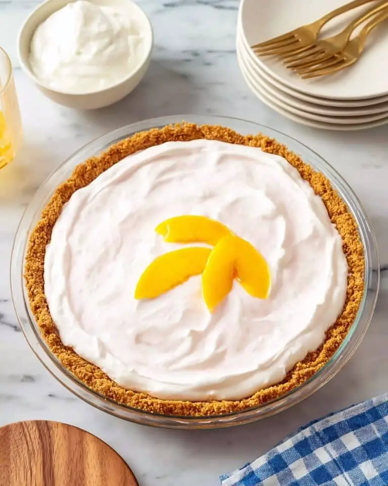 No Bake Peach Chiffon Pie Recipe