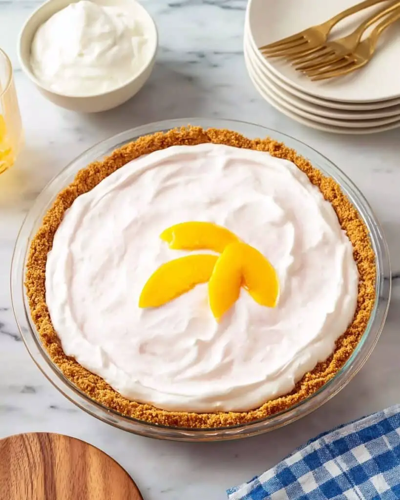 No Bake Peach Chiffon Pie Recipe